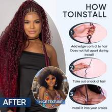 Human Braiding Hair For Boho Braids 100g 20 Inch, #99J Burgundy Deep Wave Boho Braids Human Hair Bulk For Bohemian Micro Knotless Braiding 2 Bundles Per Pack 99j Burgundy Human Braiding Hair For Boho Braids,150g 20 Inch 6 Bundles Burgundy Deep Water Wave Bulk Boho Curly Human Hair For Braiding,Wine Red No Weft Wet And Wavy Braiding Hair Extensions - S99J - 查看 6