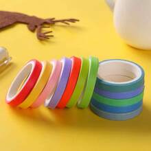 60 Rolls Washi Tape Set - 15mm Colored Masking Tape, Decorative Tape Bullet Journaling, Scrapbooking, Arts Crafts, Holiday Decoration - 60卷,5毫米寬,彩虹色 - 查看 4