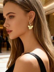 工厂批发价定制10K 14K 18K纯金块耳环，男女款金块耳环，精致珠宝 - 金色 - 查看 4