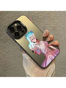 Funda de teléfono Anime Comics Dr.STONE compatible con 16 15 Plus 14 13 12mini 11Pro Max, cubierta trasera mate a prueba de golpes, funda compatible con funda  17 pro max, funda  17 pro, funda  17, funda  16, funda  16 pro max, funda  15. - Z3 - Ver 9