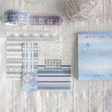 CANDY POETRY 90张/包复古布艺主题剪贴簿纸，无粘性DIY装饰材料，节日礼物，手工拼贴用品，个性化剪贴簿规划，创意学校文具 - 粉色 - 查看 6