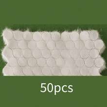 1个白色蓬松圆形绒球 - 柔软，多用途DIY手工材料，适用于头饰装饰、服装点缀和创意项目 - 非常适合业余爱好者和专业人士 - 白色 - 查看 10