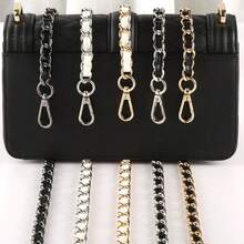1pc Small Golden Ball Bag Chain, Metal Leather Strap, Adjustable Crossbody Replacement Shoulder Strap - Multicolor - View 7