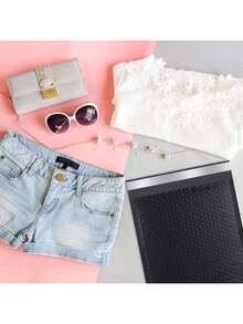 10个装哑光共挤气泡信封，加厚防水防震服装快递包装泡沫袋，快递气泡信封，气泡缓冲袋，快递包装袋，泡沫信封，礼品包装袋，气泡信封袋 - 黑色 - 查看 8