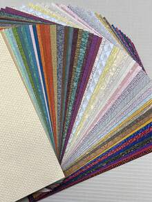 A5 Pearl Series Cardstock, 50 Sheets Of Unique Patterned Cardstock, Multiple Designs Available, Ideal For Scrapbooking, Invitations, Thank You Cards, And DIY Crafts! - Multicolor - View 6