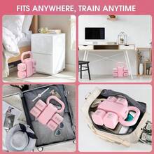 Multifunctional Dumbbells 2in 1 Home Dumbbell Kettlebells Adjustable Weight - Pink - View 6