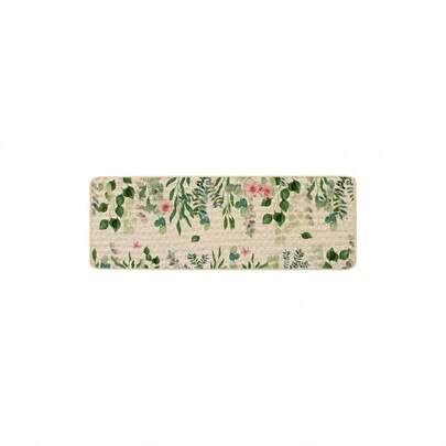 Welcome Doormat Spring Summer Eucalyptus Leaves Floral Doormat Outdoor Outside Indoor Entrance Non - Slip Durable Absorbent Easy Clean Entryway 17x29.5 Inch