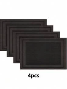 4 piezas/6 piezas Posavasos de plástico, Estilo occidental, Posavasos cuadrados para mesa, para comedor y cocina