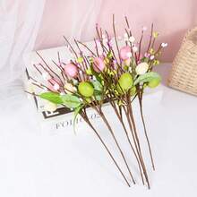 1 Stück Ostereier Baumzweig, künstlicher Ei-Blumen-Schaumstoff-Ei-Baumzweig, Kunstpflanze, Frühlingsblumen-Stiel, Osterdekoration, Familien-Tisch-Feiertagsartikel, zentrale Girlanden-Dekoration, Valentinstag Neujahr DIY Blumenarrangement Dekoration