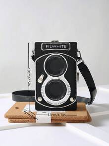 peach tree 1个创意硬壳相机造型斜挎包，独特礼物 - 彩色 - 查看 2