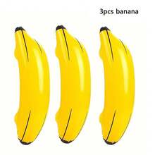 5pcs/Set Inflatable Banana Ring Toss Game, Includes 1 Inflatable Banana And 4 Plastic Rings. 3 Inflatable Bananas Perfect For Bachelor Parties, Bridal Showers, Engagement Celebrations, And Summer Pool Fun. - Multicolor - View 8