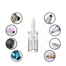 10/50/100pcs Microneedle Pen Replacement Tips, Threaded Microneedle Pen Heads, Home Skincare Tool Refill Needles - Clear - View 3