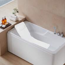 Ergonomic Bathtub Mat With Pillow Non Slip Suction Cups PVC Sponge Breathable Mesh Machine Washable White Bath Mat For Home Hotel Spa - 1 - View 9