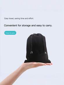 Portable Inflatable Lumbar Pillow, Featuring Magical Inflation System - Press To Inflate, Suitable For Airplane, Train, Car And Office Use, Removable & Washable Cover (Excluding Filler), Convenient For Travel, Designed For Lower Back Support And Heavy Lifting - Multicolor - View 11