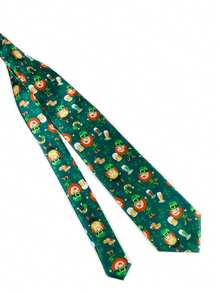 8cm Men's Unique Design Novelty Tie, Four-Leaf Clover Tie, Wedding Business Party Gift - Multicolor - View 3