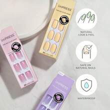 CYImpress Uñas Postizas Sin Pegamento Kiss Color 'Pink Dream' Rosa Tamaño Mediano Forma De Ataúd Incluye 30 Uñas Almohadilla De Preparación Hoja De Instrucciones Sueño Rosa Medio - Multicolor - Ver 6