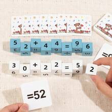 Children's Wooden Digit Arithmetic Battle Blocks, Addition And Subtraction Calculation Competitive Game Toy, Suitable For Boys And Girls Interactive Digital Calculation Competition, Party And Game Toy - Multicolor - View 4