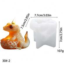 1pc Lizard & Hedgehog Shaped Candle Making Silicone Mold Craft - White - View 13