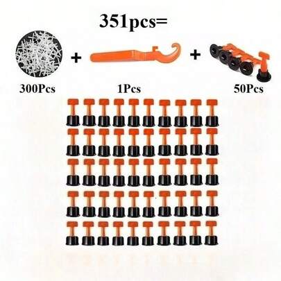 126pcs/351pcs/702pcs/50pcs Per Pack Upgraded Tile Leveling System, Reusable Tile Leveling Clips, Tile Spacers, Tile Leveling Pliers, Suitable For Floor Tile Installation, Construction, Hardware