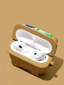 1个可爱蛋盒造型硅胶蓝牙耳机保护套，兼容 1/2/3/4/Pro/Pro2，时尚耳机保护套 - 彩色 - 查看 5