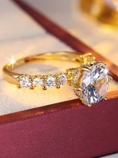 1 pièce Bague de fiançailles, bague de mariage, cadeau pour homme élégant et pour fête, vacances, anniversaire