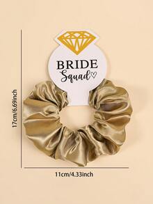 7pcs Satin Elastic Damage-Free Diamond Card Hair Scrunchies, Party Gift, Wedding Gift, Bridesmaid Gift, Women Hair Ties ,Scrunchy