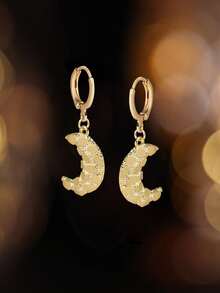 工厂批发价定制10K 14K 18K纯金块耳环，男女款金块耳环，精致珠宝 - 金色 - 查看 7