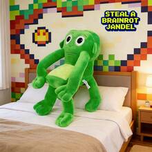 FUNKY STORE Steal A Brainrot Plush Karkerkar Kurkur Collectible Plushie For Birthday Gifts, Expressive Plush Home & Office Desk Décor, Playful Gift Idea., Christmas Plush Gift - 綠色 - 查看 9