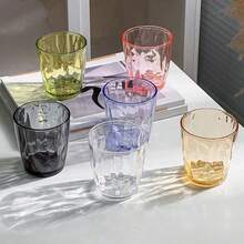1 chiếc cốc uống nước bằng acrylic trong suốt, không vỡ, màu sắc rực rỡ như đá quý, bền và phong cách, thích hợp đựng nước ép, rượu vang và các loại đồ uống khác, cốc phục vụ đồ uống | Cốc có thể xếp chồng lên nhau | Cốc nhựa acrylic bền, cốc nhựa đang được bán, cốc dùng trong nhà, đồ dùng nhà bếp, cốc. - Nhiều màu - Xem 3