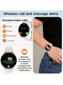 ERUN新款智能手表，具备无线通话、信息提醒、多种运动模式、DIY壁纸、音乐控制等功能。时尚美观，是馈赠亲朋好友的理想电子礼品，尤其适合圣诞节和生日等场合。 - 彩色 - 查看 3