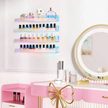 12 Pack Acrylic Shelves Wall Organizer And Storage, 15 Inch Display Shelf Figure, Perfume, Bookshelf Bedroom, Nursery, Room, - 4 + Ánh kim - Xem 7