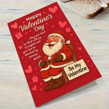 1 PIEZA Tarjeta de felicitación del Día de San Valentín con sobre, diseño festivo de amor con corazones y regalos, perfecta para amigos, colegas, seres queridos, celebración romántica de San Valentín - multicolor - Ver 6