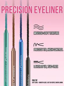 MISSLYN 持久显色眼线液，慕斯质地，顺滑易涂，一笔精准，不拉扯眼皮，高显色度，轻松打造烟熏妆，哑光/珠光妆效 - #102 - 查看 6