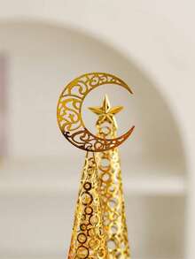 中东空心镀金金属香炉，斋月桌面香炉，阿拉伯香炉 - 彩色 - 查看 9