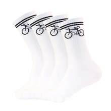 1 Pair High Elasticity Jacquard Socks, Cycling Sports Socks, Casual Versatile Gift Socks
