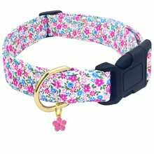 Cute Floral Dog Collars With A Little Flower Charm For Female Male Cats Puppies Small Medium Large Dogs - Mint Blue - View 11