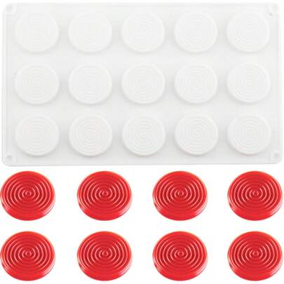 15-Cavity Tourbillon Silicone Molds Round Spiral Candy Mold