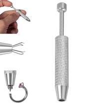 1pc Aluminum Alloy Perforated Ball Grabber, 4-Claw Stainless Steel CZ Picking Tool, Mini Grabber Pen Tweezers - Multicolor - View 11