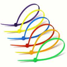 100条园艺捆扎带、扎带、塑料缠绕带、植物固定带、便携式园艺电缆，适用于园艺和草坪护理 - 彩色 - 查看 6