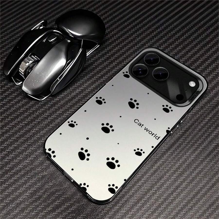 Unable to label For 17 16 15 14 13 12 11 Pro Max AIR PLUS X XS mobile phone case for friends gift for family couple unisex Halloween gift Easter gift color silver mobile phone case - Pata de gato CYK SilverFXAW - Ver 1