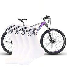 1 Pair High Elasticity Jacquard Socks, Cycling Sports Socks, Casual Versatile Gift Socks