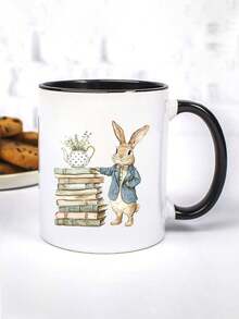 2张复古童话兔子复活节DIY UV DTF转印贴纸，适用于工艺品、手账、玻璃杯、咖啡杯、瓶子、花瓶、笔记本电脑、手机壳、贺卡贴纸、插画、剪贴簿、装饰转印贴纸、家居装饰，6.8厘米 - 彩色 - 查看 6