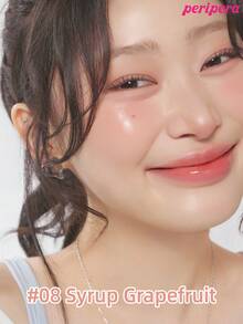 Peripera K-Beauty SYRUPY TOK CHEEK 液體腮紅，奶油腮紅質地，打造自然發光妝效，質地滑順，自然妝感 - #08 Syrup Grapefruit - 查看 4