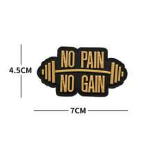 1 miếng dán hình tạ bằng PVC, có hiệu ứng phát sáng trong bóng tối, có lớp nền, thích hợp để trang trí túi xách, ba lô, áo vest và quần áo, thêu đắp nổi bằng cao su mềm. - trắng - Xem 2