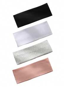 6件套女士多色布艺时尚多功能头巾，适合日常休闲、健身、发带、头巾、吸汗带，秋冬季女士度假必备发饰，优雅围巾，柔软头巾 - 彩色 - 查看 16