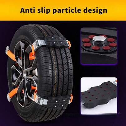 Tjocka halkfria block med ståldubbar, speciellt utformade för räddning av bildäck, vilket gör dem mer hållbara och pålitliga. Lämpliga för sand, lera, snö och andra vägförhållanden, självjusterande. Tillämpliga för sedaner och stadsjeepar.