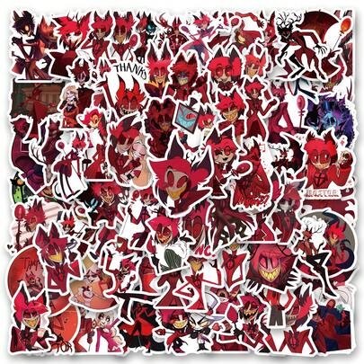 103Pcs Alastor Stickers Pack | Western Stickers,High Quality Stickers For Scrapbook,Graffiti Sticker,Journaling,Laptop,Bumper,Skateboard,Water Bottles,Computer,Cartoon,Hard Hat,Car Stickers,Stickers Can Bring A Lot Of Fun To Your Life,The Perfect Gift For Adults