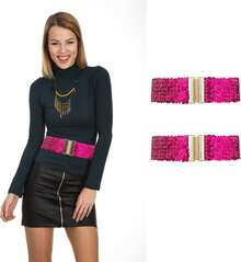 Cotim Coyin Sequins Belts For Women, Glitter Rhinestone Belts Sparkly Bling Belt For Dress Jeans Pants - Vàng - Xem 7