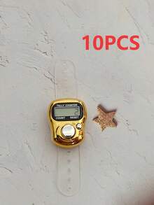 1 件高品质手持式电子计数器，金属设计，带孔按钮，仓库计数设备，圆形计数器，时尚计数器，圣诞节、万圣节、感恩节、游戏礼物 - 彩色 - 查看 24