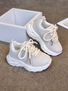 Toddler Kids' Breathable Mesh Sneakers, Soft Sole Walking Shoes For Boys & Girls, Spring/Autumn - Beige - View 2